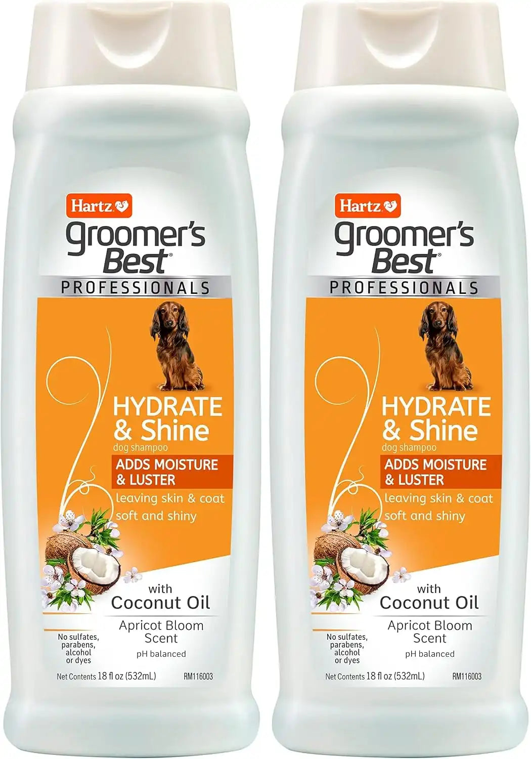 Groomer's Best Professionals Hydrate & Shine Dog Shampoo, 18 oz (Pack of 2)