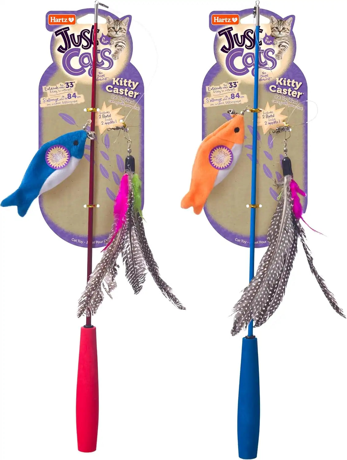 Hartz Just for Cats Kitty Caster Interactive Cat Toy Wand