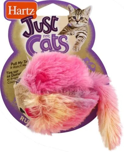 Hartz Just For Cats Running Rodent Vibrating Plush Mouse Cat Toy