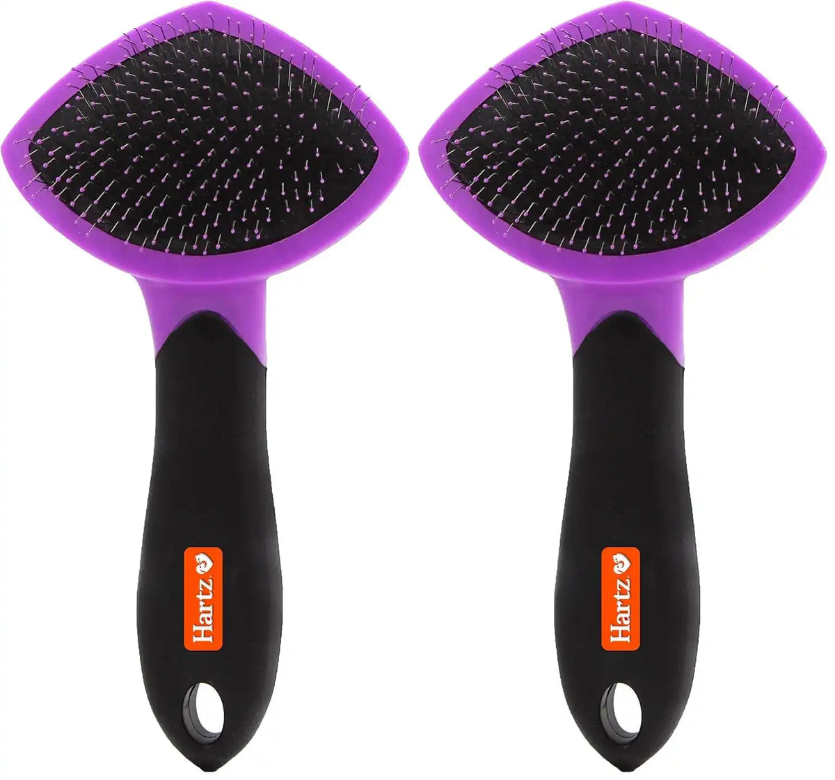 Hartz Groomer's Best Small Slicker Brush for Cats and Small Dogs, Black/Violet, 1 Count (Pack of 2)