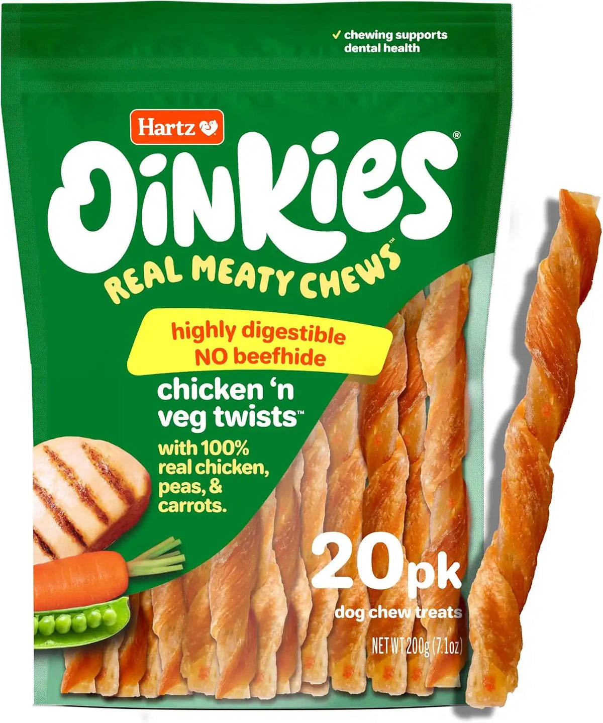 Oinkies Chicken ‘n Veg Twists, 20 Count