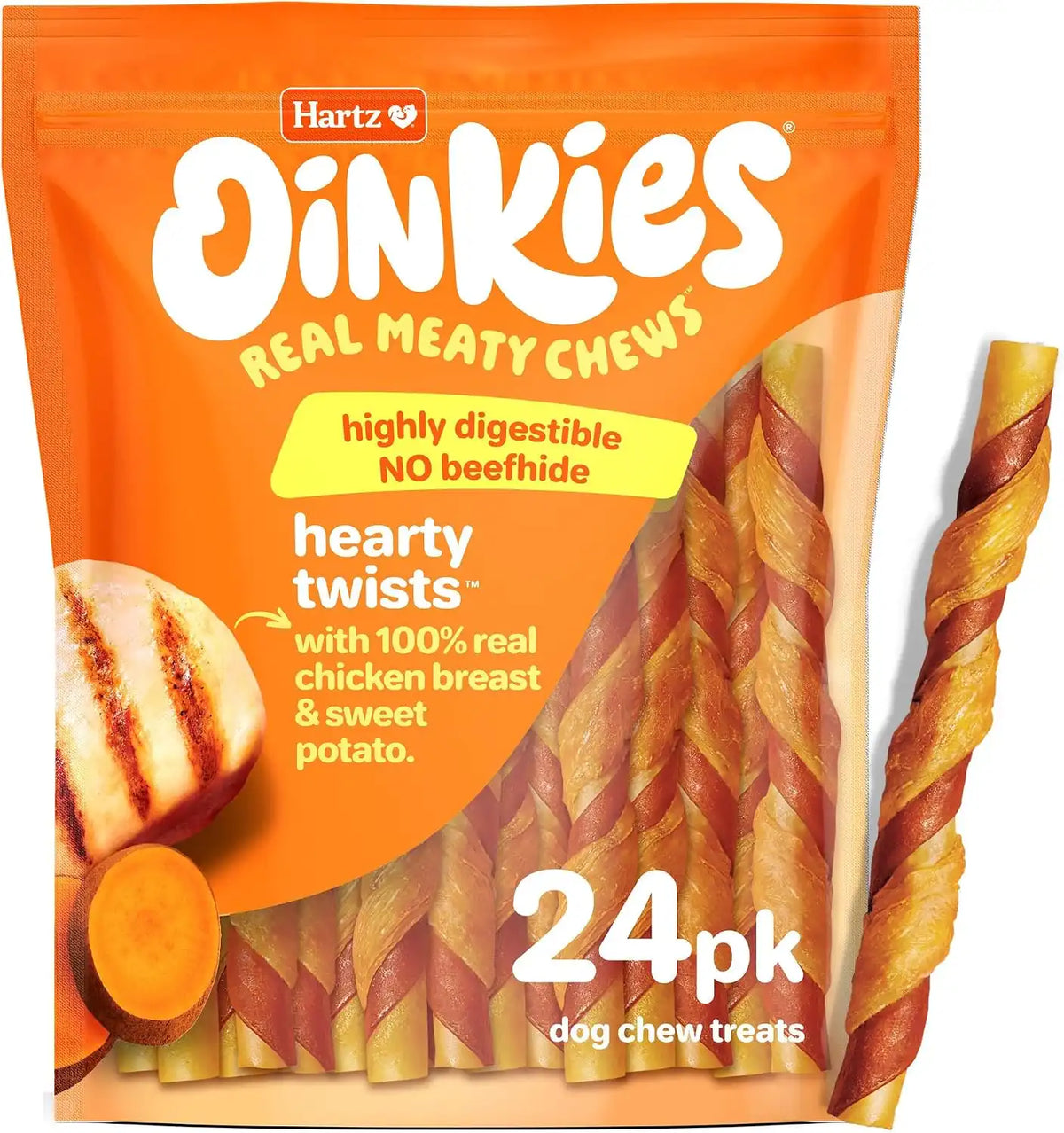 Oinkies Chickentastic Hearty Twists, 24 Count