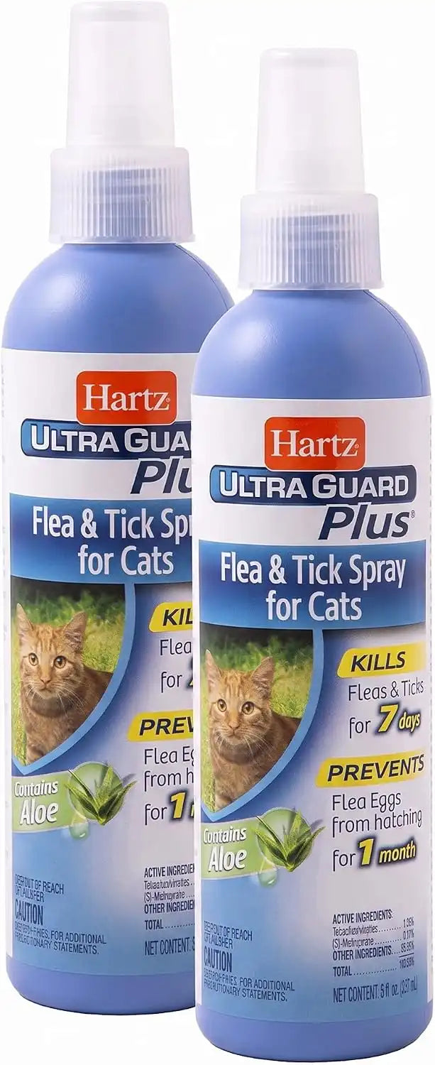 Hartz UltraGuard Plus Cat Flea & Tick Spray, 8 oz (Pack of 2)