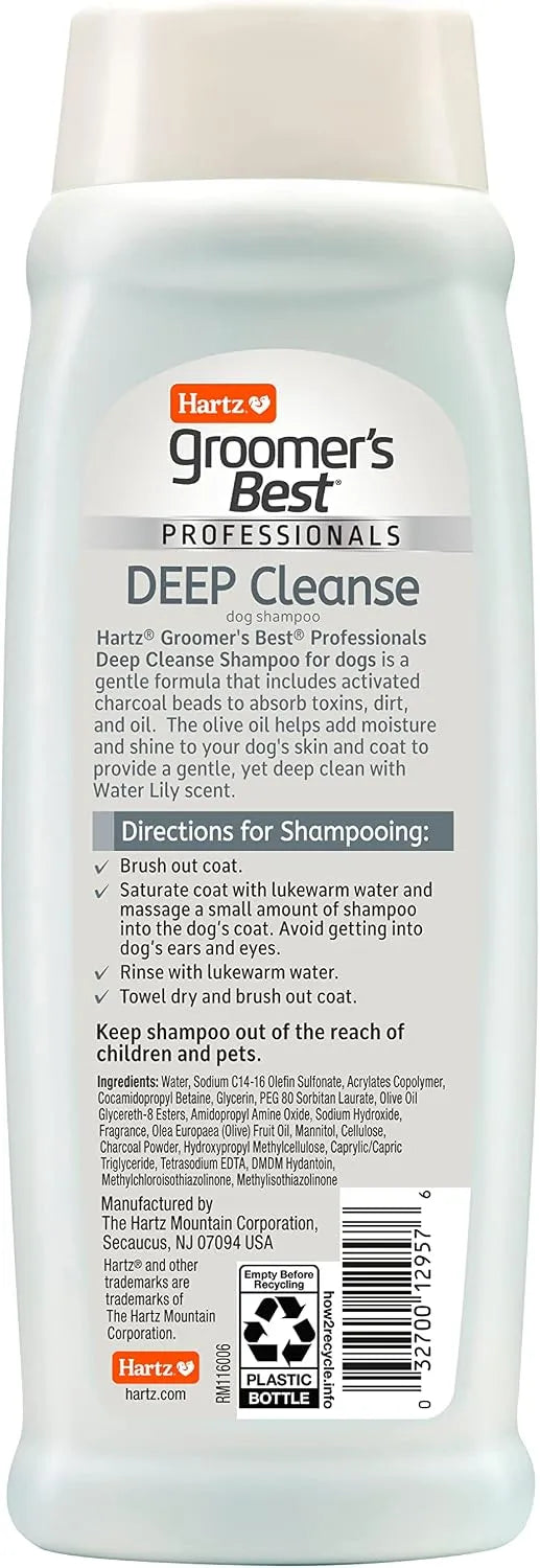 Groomer's Best Professionals Deep Cleanse Dog Shampoo with Activated Charcoal, 18oz (Pack of 2)