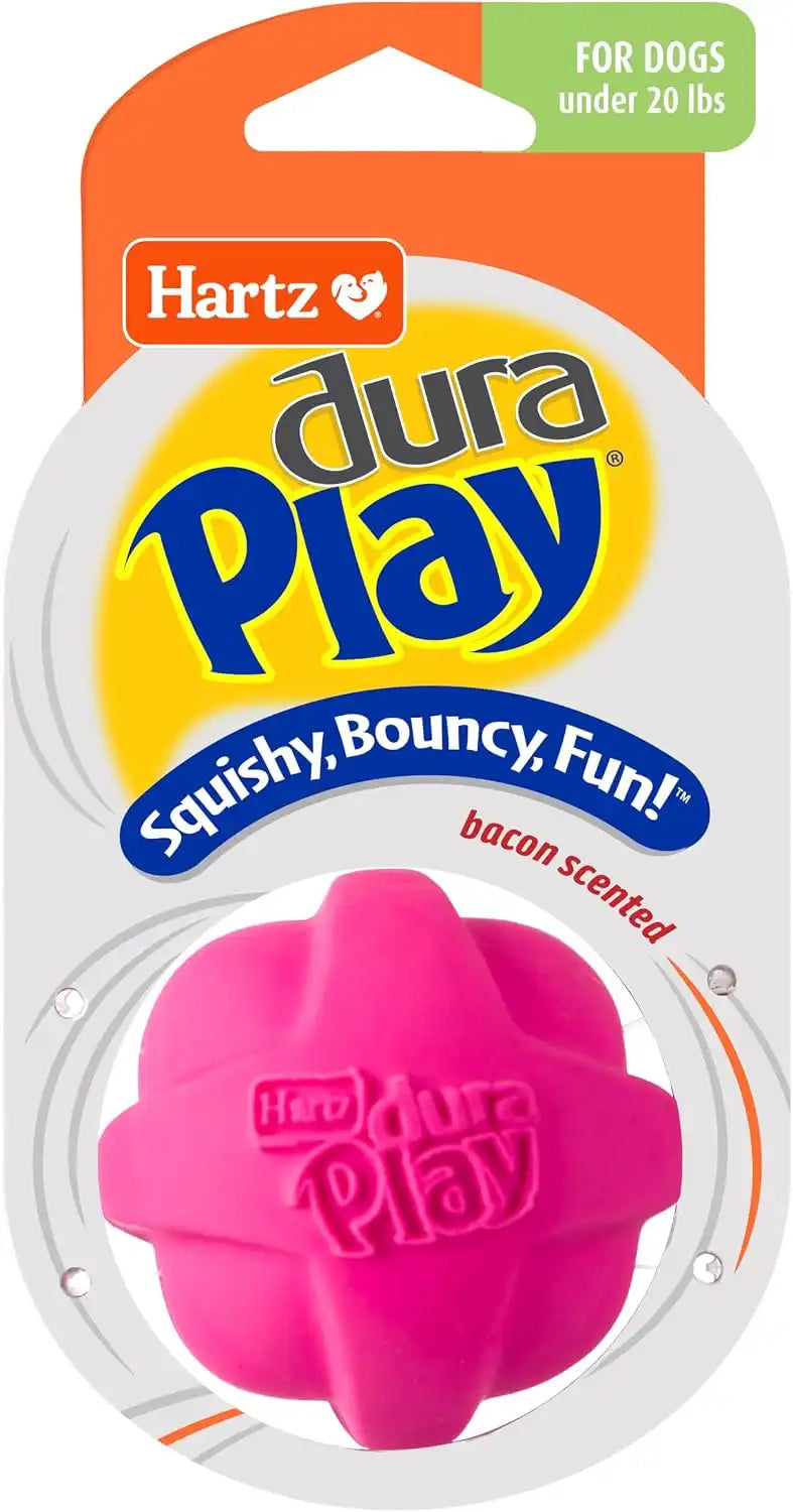 Hartz DuraPlay Bacon Scented Dog Toys, Small (Assorted Color), 1 Count (Pack of 12)