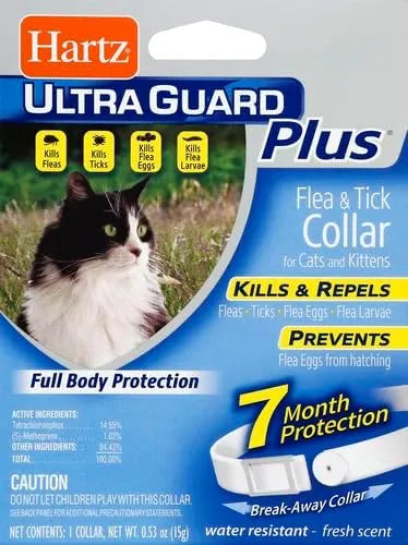 Hartz UltraGuard Plus Water Resistant 7 Month Protection Breakaway Flea & Tick Collar for Cats (3270094268)