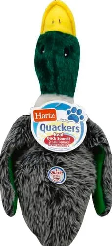 Hartz Nature's Collection Quackers Plush Duck Dog Toy - Large